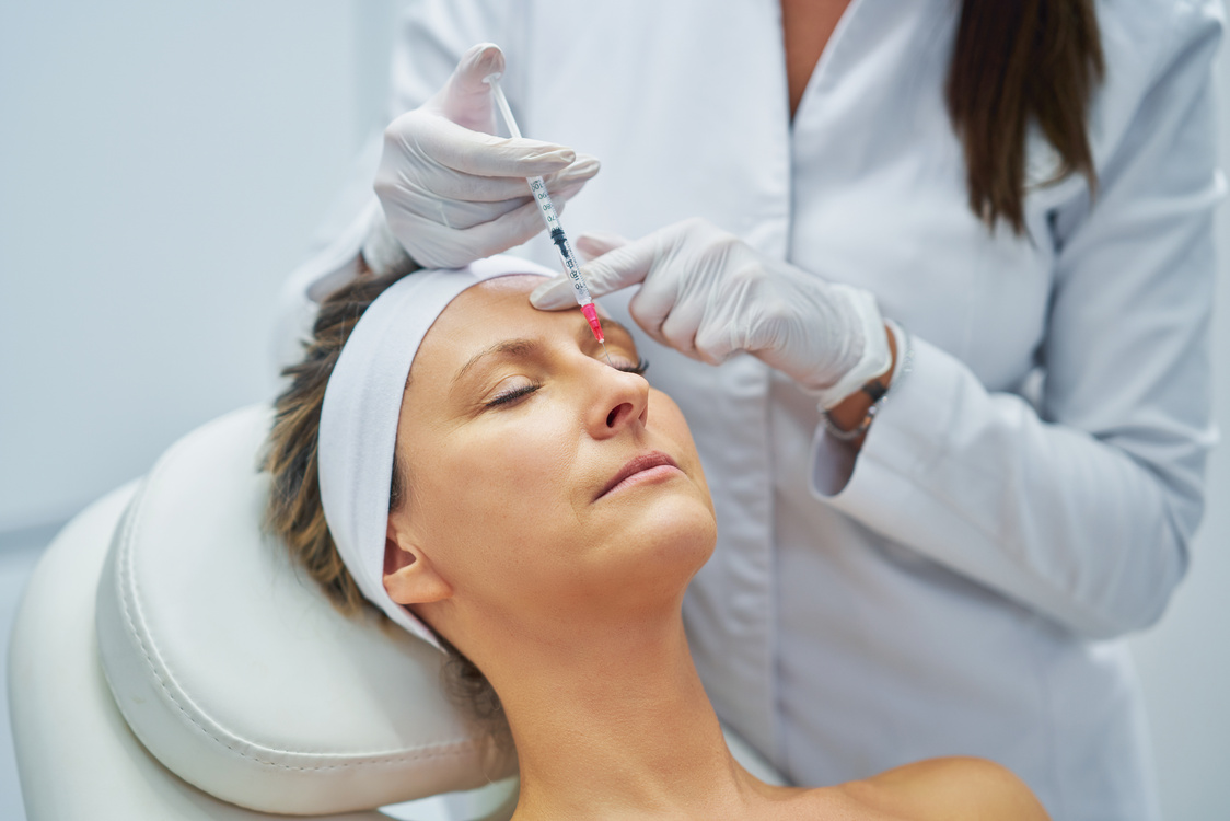 A Scene of Medical Cosmetology Treatments Botulinum Injection.